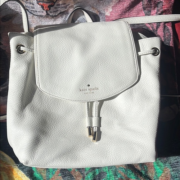 Kate Spade White Leather Backpack - Picture 9 of 11
